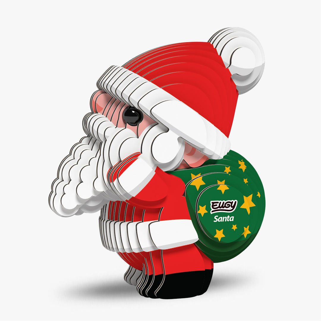 EUGY Santa sustainable 3D cardboard Christmas model kit