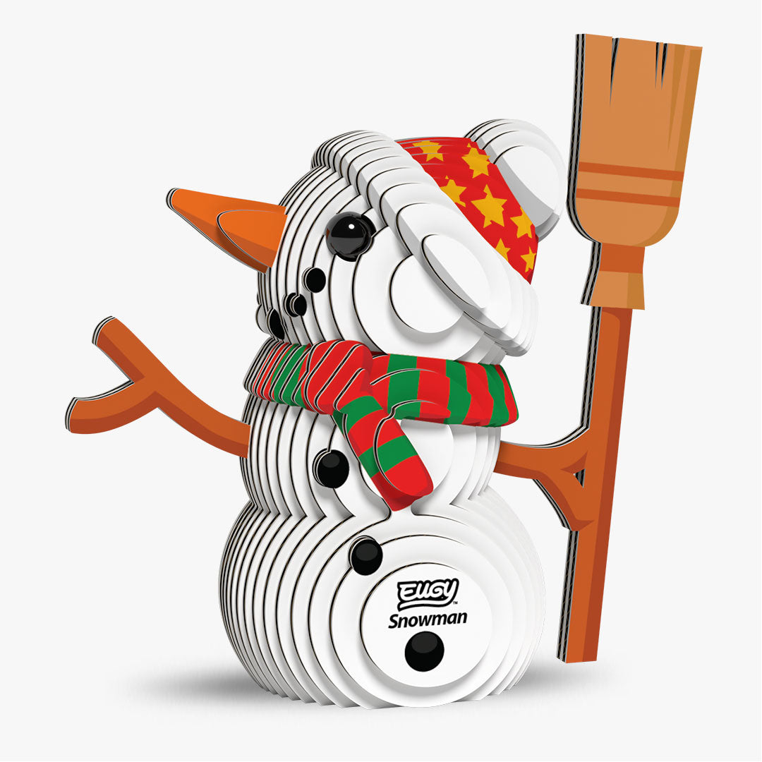 EUGY Snowman sustainable 3D cardboard Christmas model kit