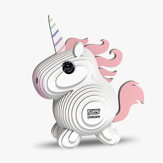 EUGY Unicorn sustainable 3D cardboard model kit