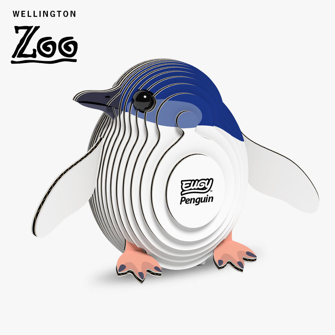 EUGY Penguin sustainable 3D cardboard model kit
