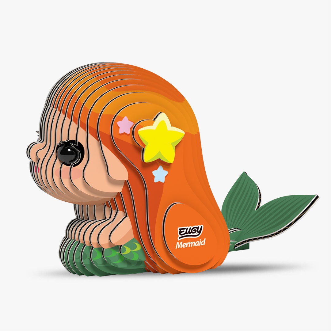 EUGY Mermaid sustainable 3D cardboard model kit