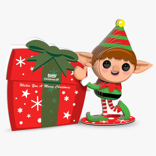 EUGY Christmas Elf sustainable 3D cardboard model kit