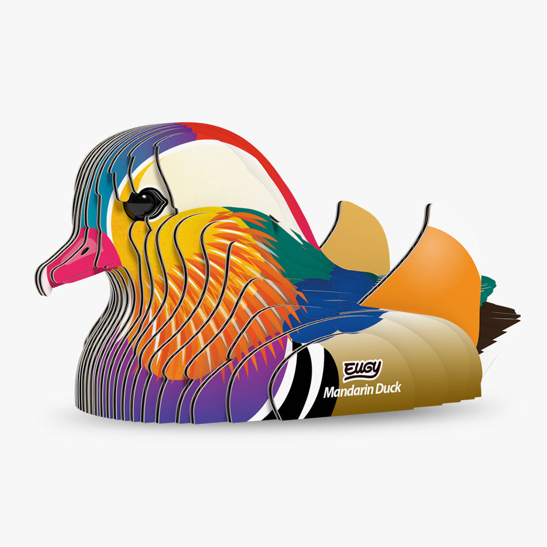 EUGY Mandarin Duck sustainable 3D cardboard model kit