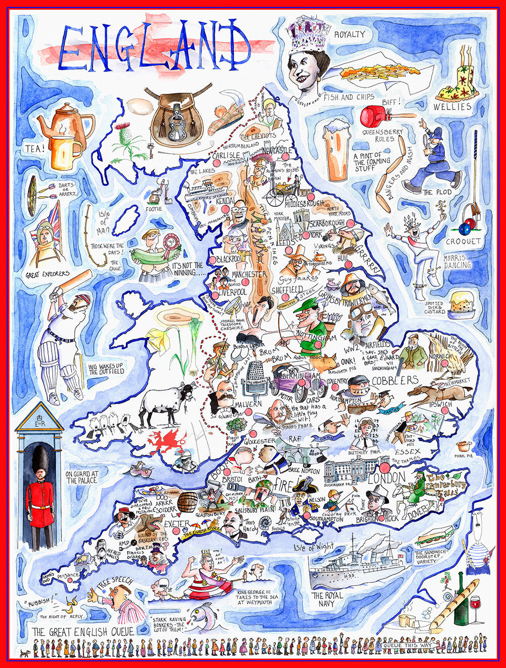 Map of England (wooden puzzle)