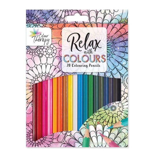 Colour Therapy pack of 20 adult colouring pencils