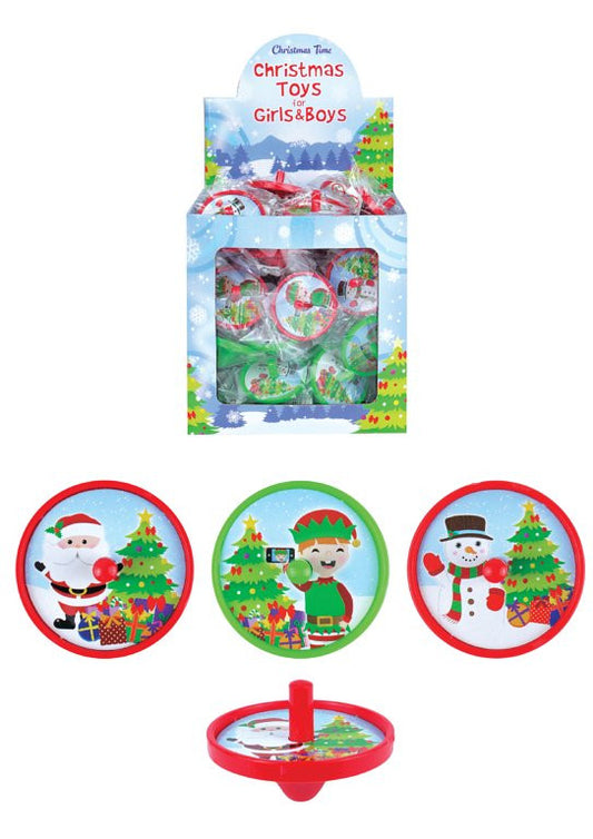 Festive Christmas spinning top in assorted designs