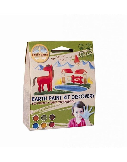 Natural Earth Paint children's Discovery kit with six pigment colours