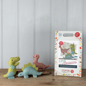 Three Felt Dinos Needle Felt Kit | The Craft Kit Company