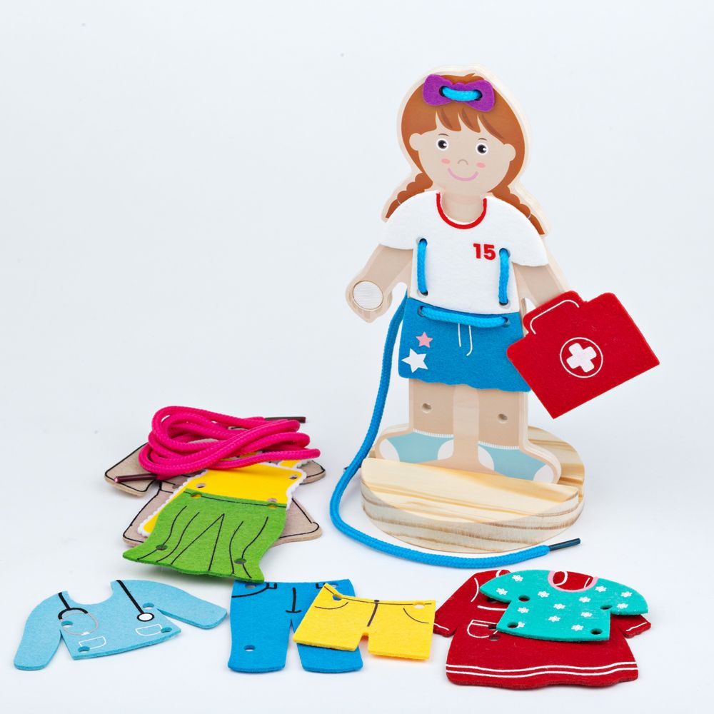 Lacing Dress Up Girl | Big Jigs