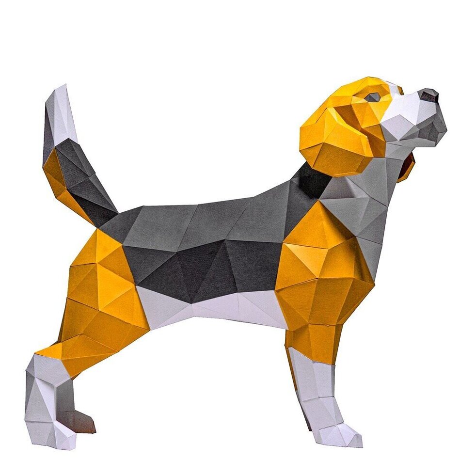 Papercraft Standing Beagle | Peak Dale